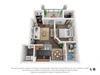 One Bed One Bath A Floor Plan at Villas at Stone Oak Ranch, Texas, 78727 at Villas at Stone Oak Ranch, Austin, TX, 78727